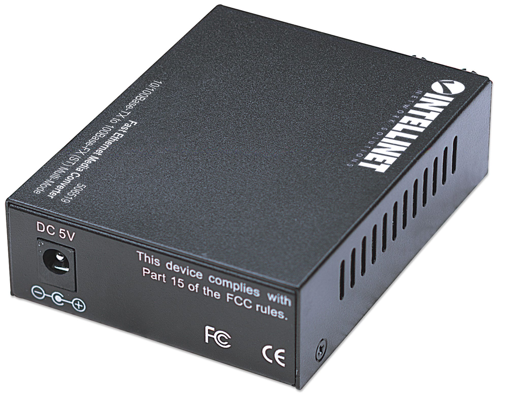 INTELLINET Fast Ethernet Medienkonverter 10100BaseTX auf 100BaseFX ST Multimode 2 km