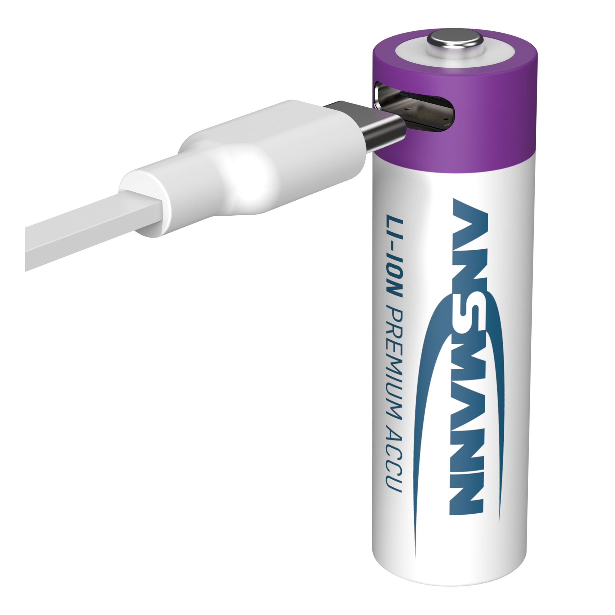 ANSMANN USBAkkus mit Ladekabel 2000 LiIon Mignon AA 1800 mAh, 4 St
