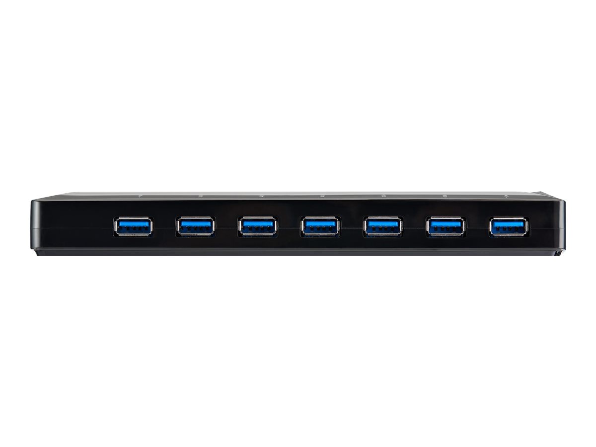 StarTech.com 7 Port USB 3.0 Hub plus dediziertem Ladeport - 2 x 2,4A Port - Desktop Hub und Schnellladestation - USB-Umschalter für die gemeinsame Nutzung von Peripheriegeräten - 7 Anschlüsse