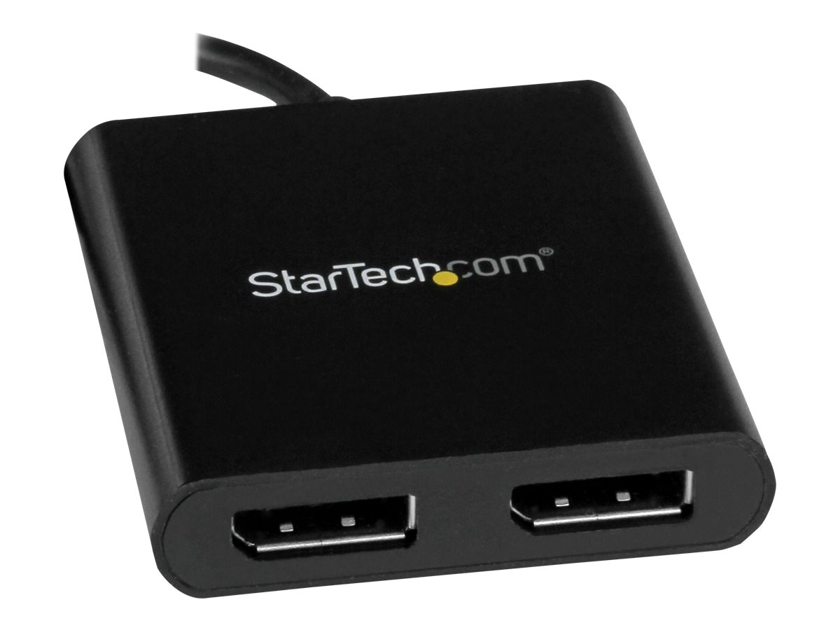 STARTECH.COM USB-C auf DisplayPort Multi-Monitor Splitter - 2-Port MST Hub - USB C zu 2x DP Splitter - USB Typ C zu DP MST Hub
