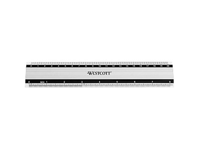 WESTCOTT Lineal 20,0 cm, silber WESTCOTT Lineal 20,0 cm, silber