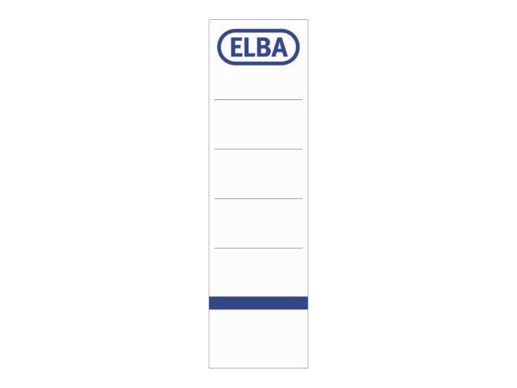 10 ELBA Einsteck-RÃ¼ckenschilder weiÃ fÃ¼r 8,0 cm RÃ¼ckenbreite