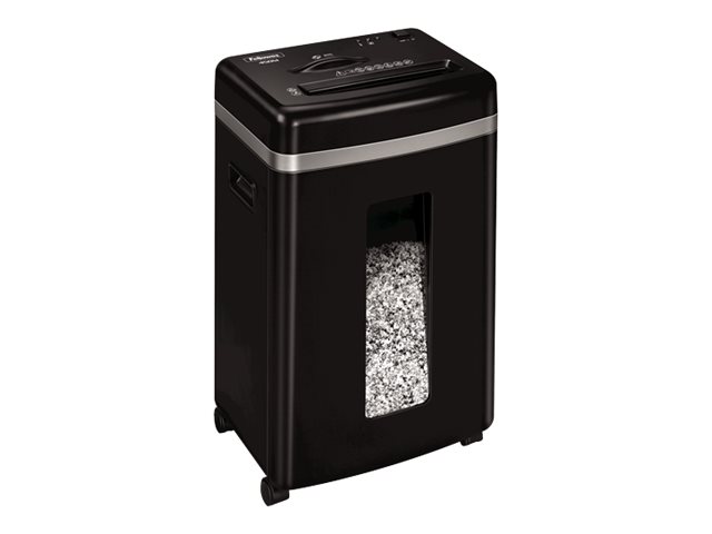 Fellowes Powershred 450M Aktenvernichter mit Partikelschnitt P-5, 2 x 12 mm, bis 9 Blatt, schwarz Fellowes Powershred 450M Aktenvernichter mit Partikelschnitt P-5, 2 x 12 mm, bis 9 Blatt, schwarz