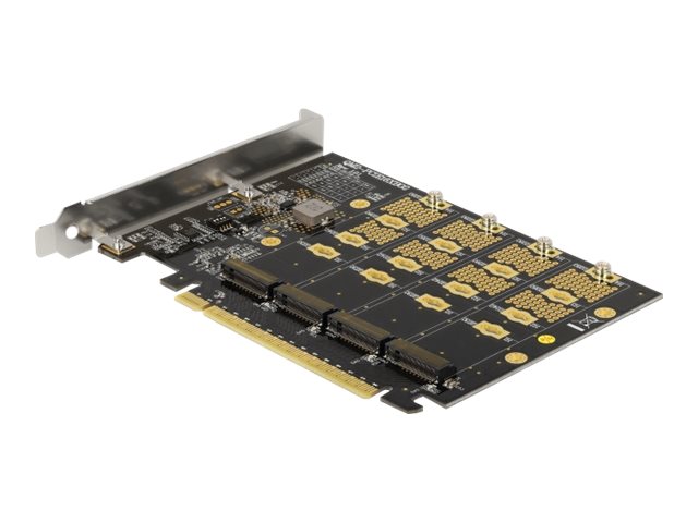 Delock PCI Express x16 Karte zu 4 x intern NVMe M.2 Key M - Bifurcation