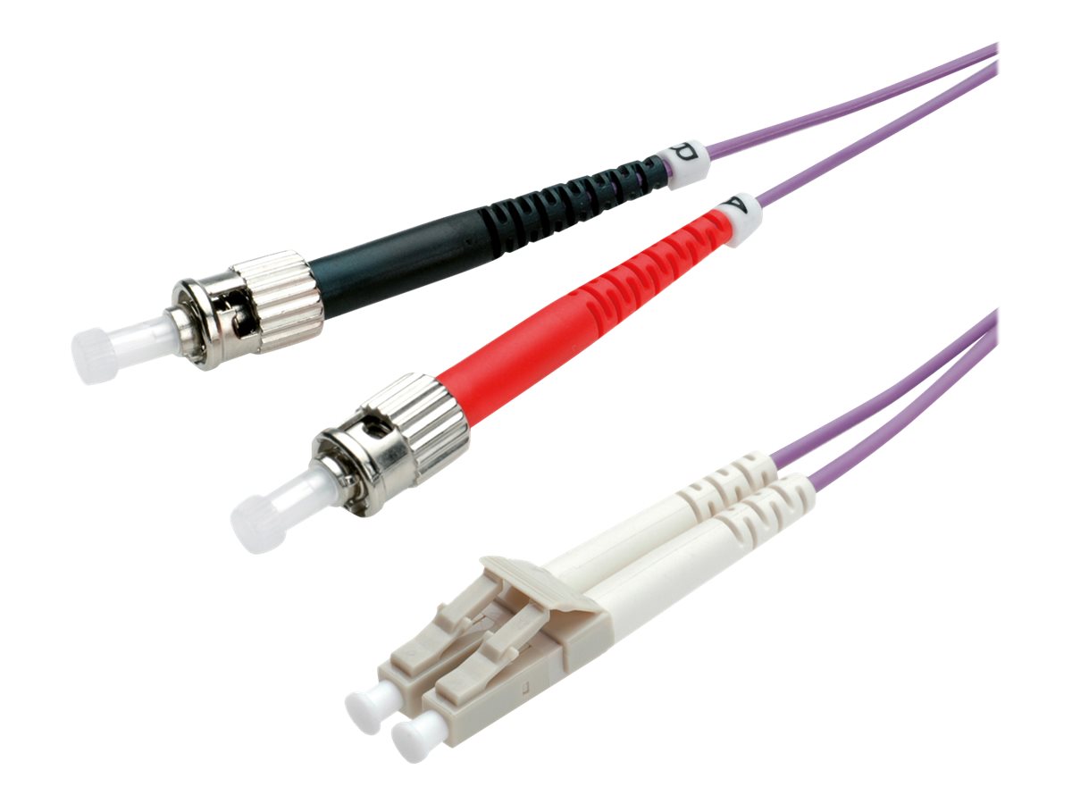 ROLINE LWL-Kabel 50/125um OM4 LC/ST violett 3m ROLINE LWL-Kabel 50/125um OM4 LC/ST violett 3m