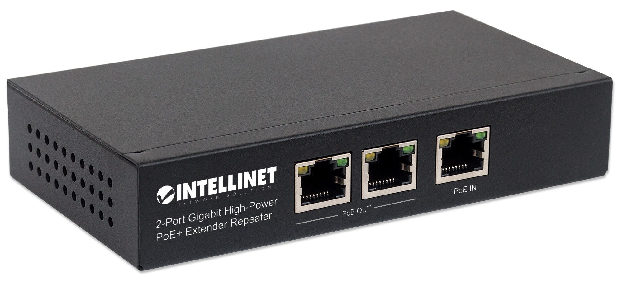 INTELLINET 2 Port Gigabit PoE Extender IEEE 8023ataf verlaengert die Reichweite einer PoEVerbindung um zusaetzliche 100m Metall