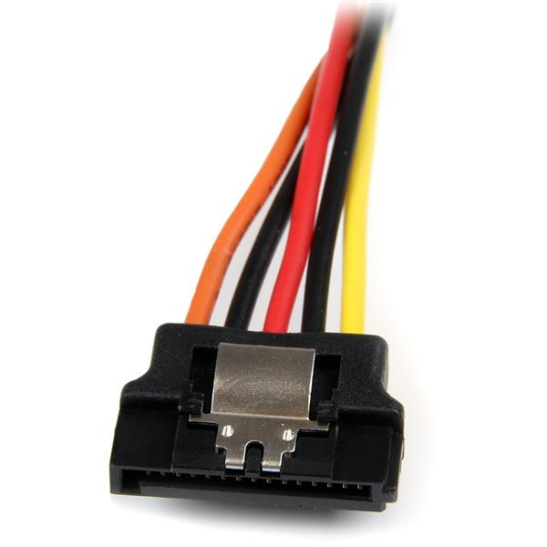 STARTECHCOM 6in Latching SATA Power Y Splitter Cable Adapter MF