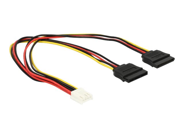 Delock Molex 4pin zu 2x SATA 15pin 0.30m