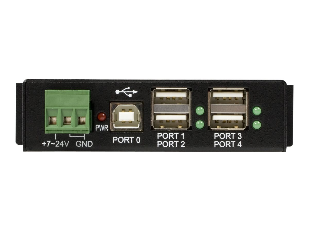 StarTech.com Rackmount USB 2.0 Hub - 4 Port Rugged Industrial USB 2.0 Hub - Hub - 4 Anschlüsse