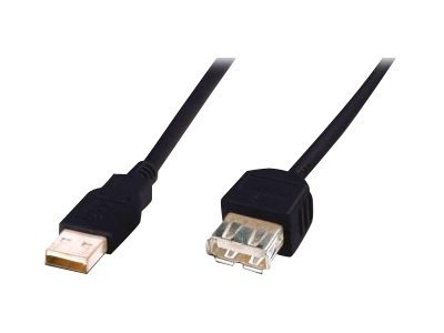 ASSMANN USB20 Verlaengerungskabel 3m USB AM zu AF bulk schwarz