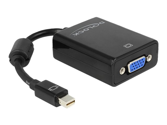 Delock Adapter mini Displayport 1.2 Stecker > VGA Buchse schwarz Delock Adapter mini Displayport 1.2 Stecker > VGA Buchse schwarz