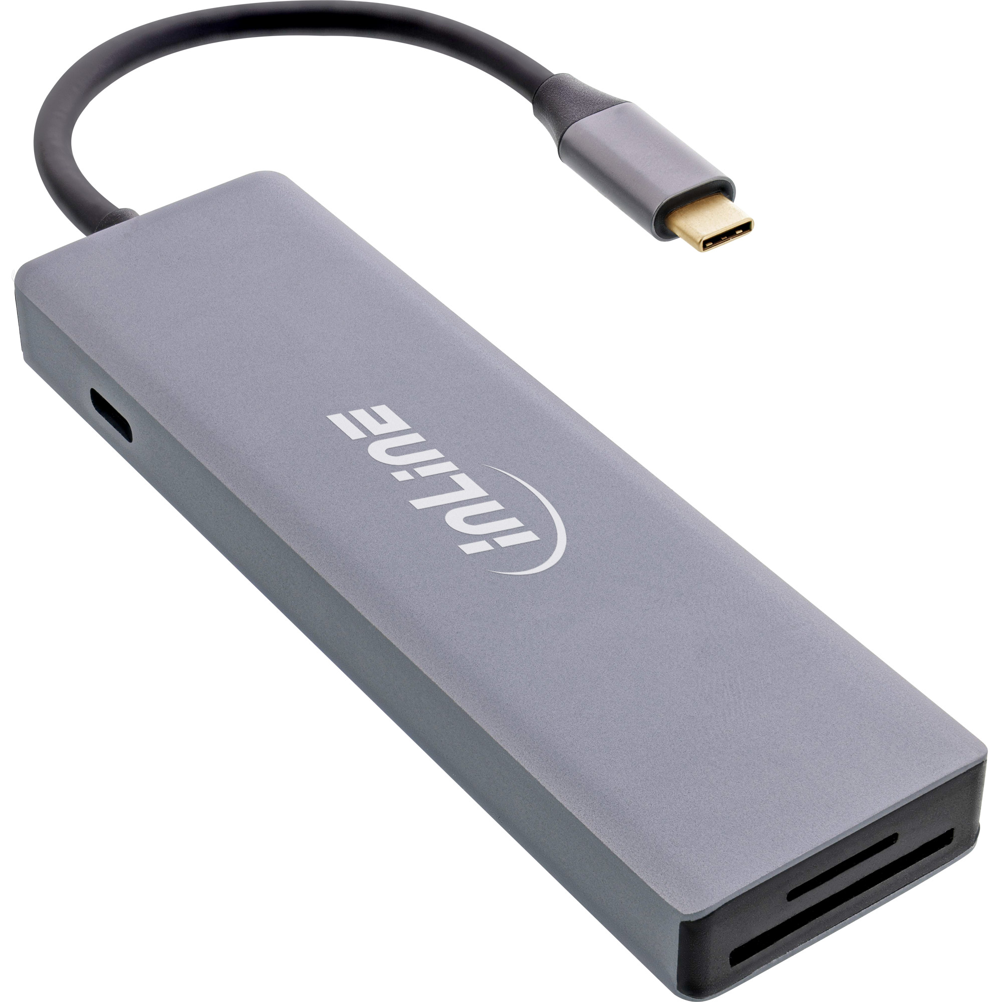INLINE USB 3.2 Typ C Multi Hub 3x USB-A 5Gbs USB Typ-C PD 100W Cardreader HDMI 4K 30Hz OTG Metallgehäuse