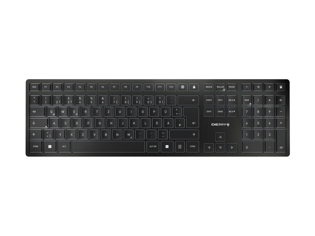 CHERRY KW 9100 SLIM Tastatur kabellos schwarz