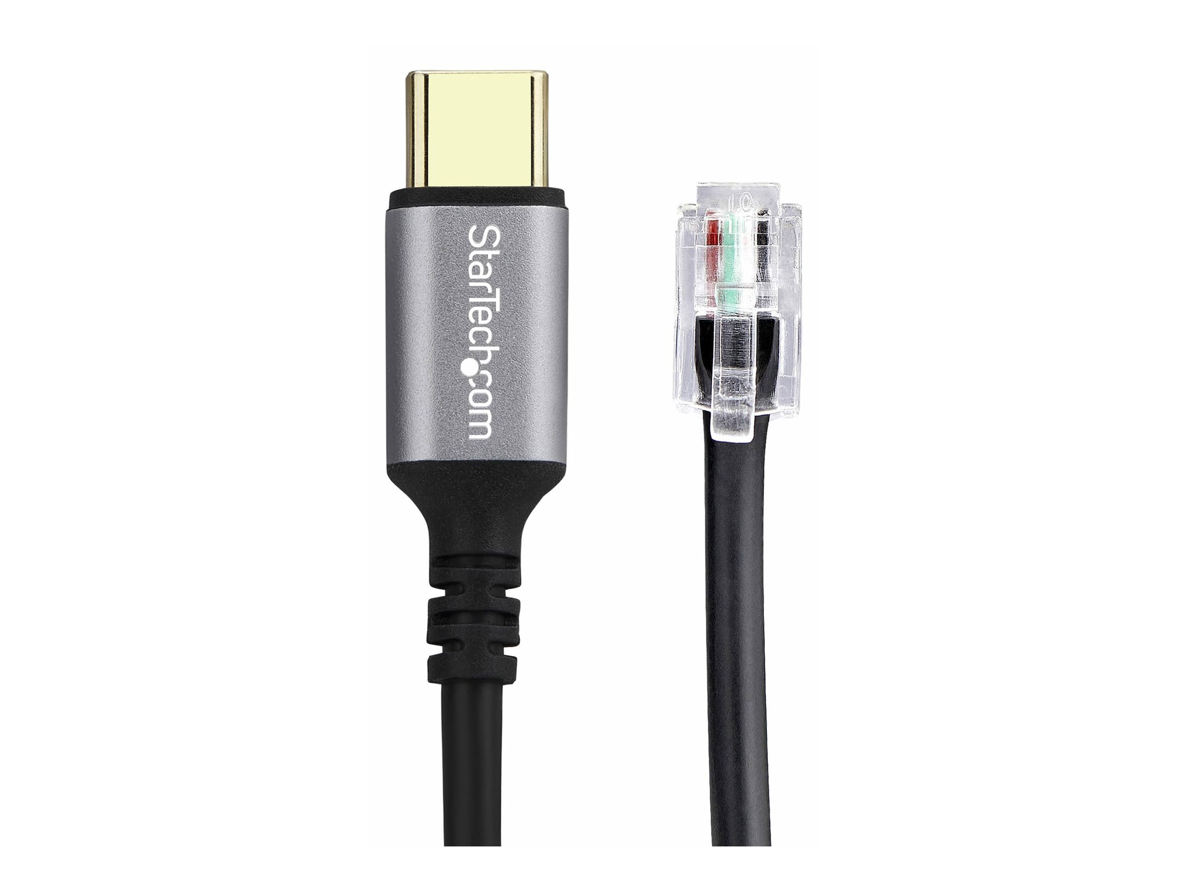 STARTECHCOM USBC auf RJ9 Adapter fur Burotelefone oder KabelDrahtlose Headsets fur Festnetz und VoIP Geraete 1,8m Kabel