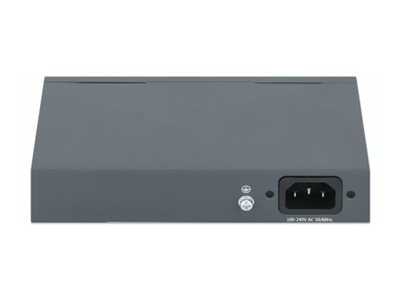 INTELLINET PoE-Powered 6-Port Lite Smart Managed PoE+ Switch 4xGbE 2xGbE-Uplink und PoE-Passthrough bis 95W Eingang 60W PoE-Budget