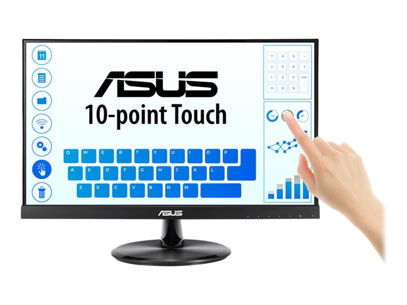 ASUS VT229H 54,61cm 21,5Zoll FHD 1920x1080 IPS 60Hz 16:9 Touch Monitor flicker free Blue light filter HDMI D-Sub Vesa 100x100