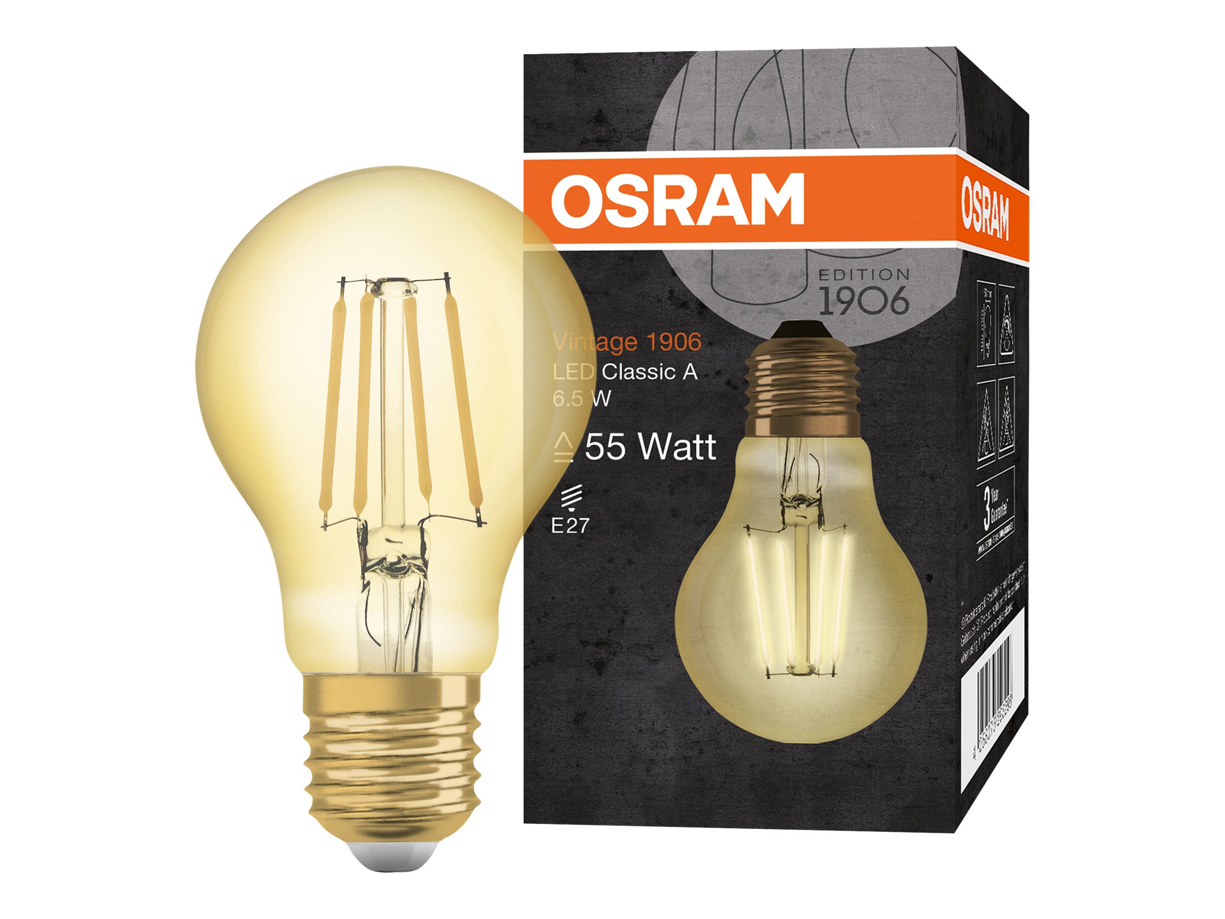 OSRA LED-Leuchtmittel 1906LCLA55 6,5W 824230V FILGDE2710X1 OSRA LED-Leuchtmittel 1906LCLA55 6,5W 824230V FILGDE2710X1