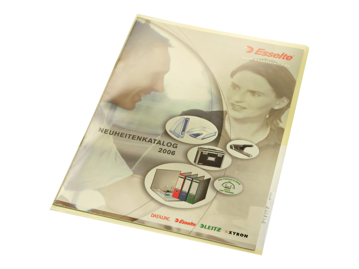 100 LEITZ Sichthuellen Premium 4100 DIN A4 gelb glatt 0,15 mm 100 LEITZ Sichthuellen Premium 4100 DIN A4 gelb glatt 0,15 mm