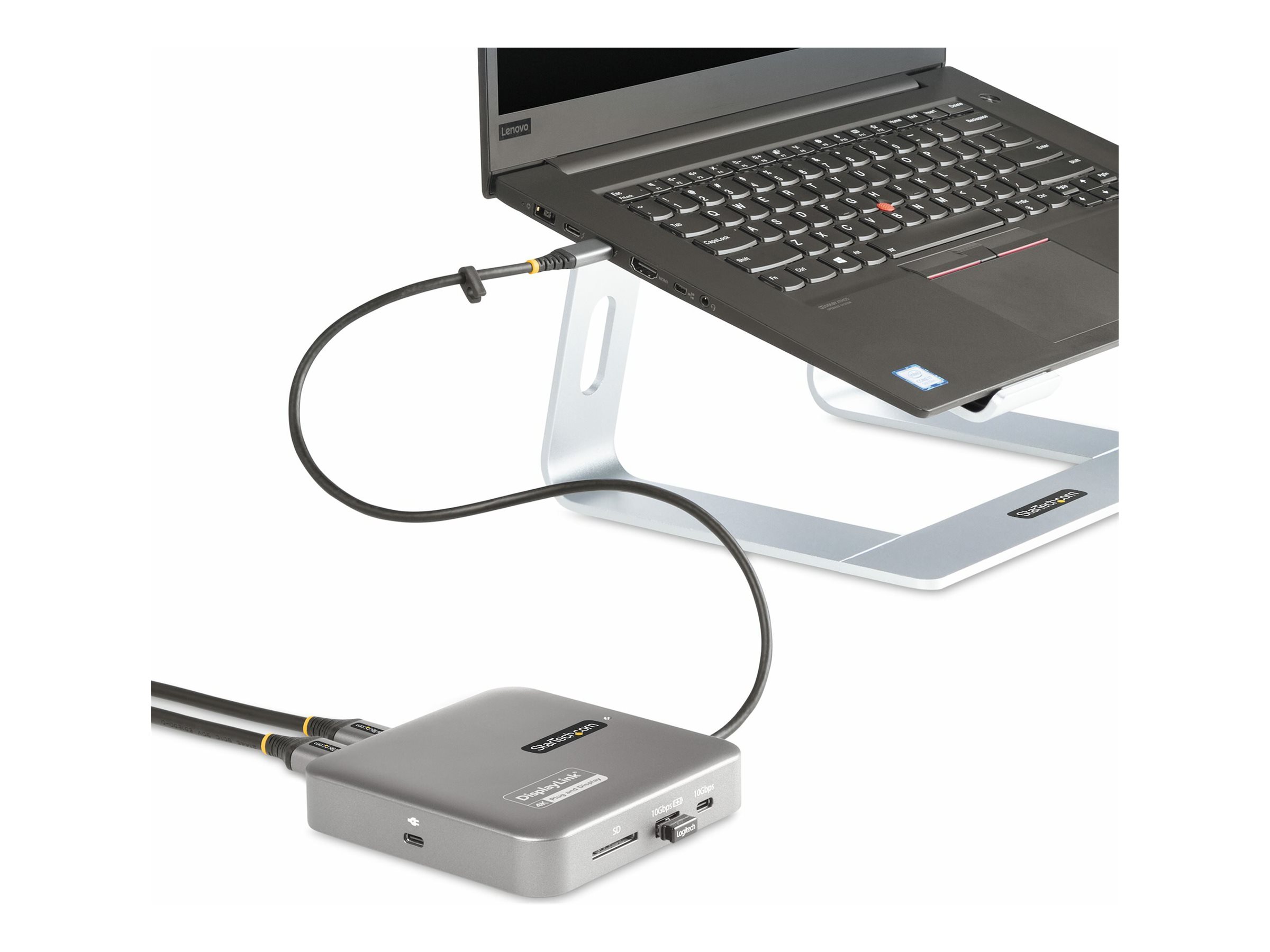 STARTECH.COM USB C Multiport Adapter Dual 4K 60Hz HDMI 2-Port 10Gbps USB-A/USB-C 3.1 Hub USB C Mini Dock 100W USB PD/GbE/SD