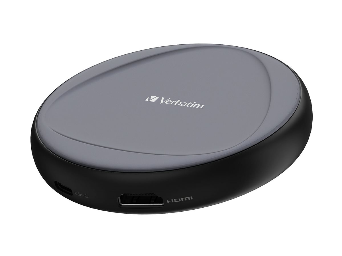 Verbatim USB-C-Wireless-Display-Adapter 4K mit Hub WDA-02