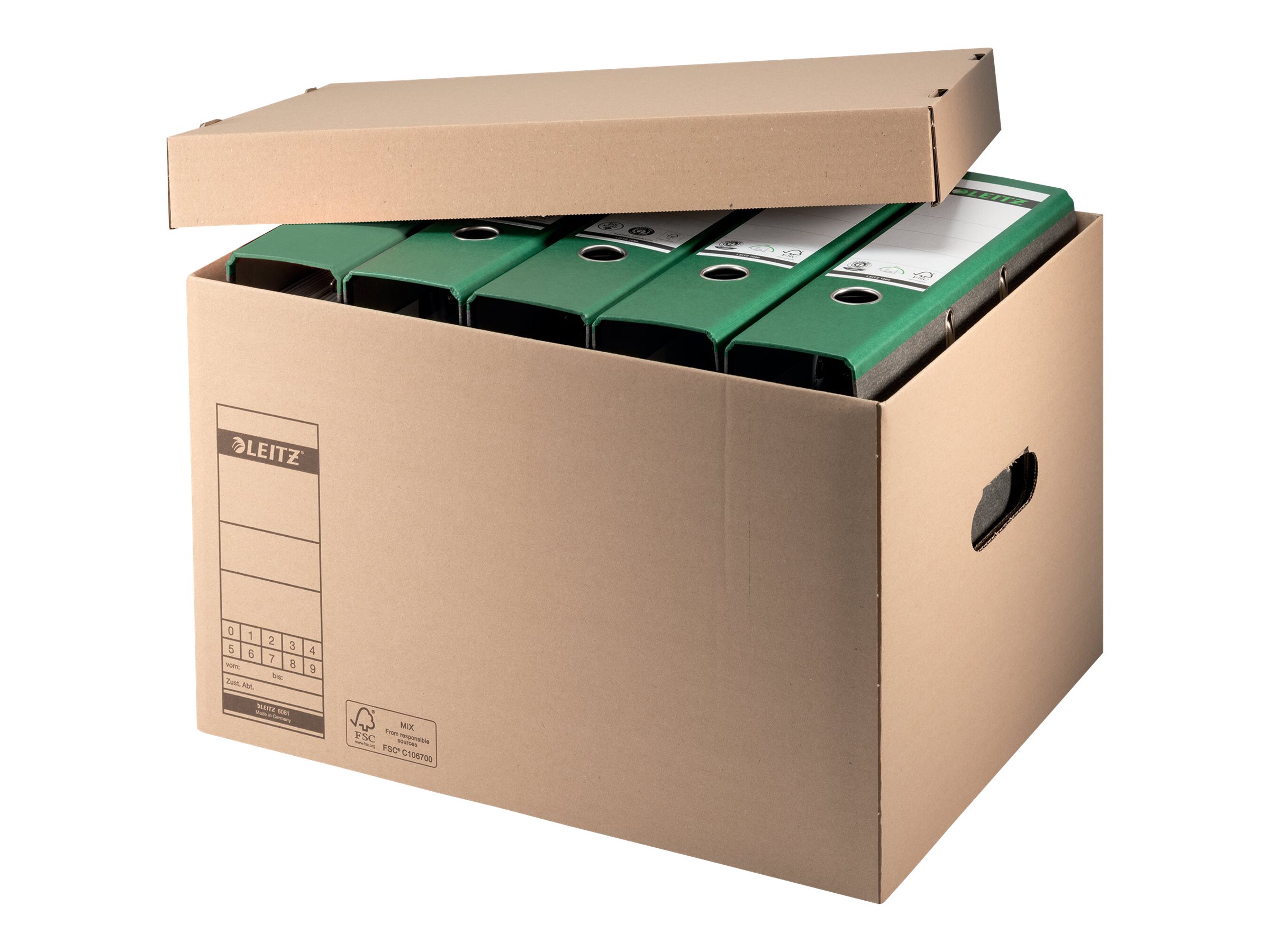 10 LEITZ Archivboxen 6081 braun 32,5 x 44,0 x 28,0 cm