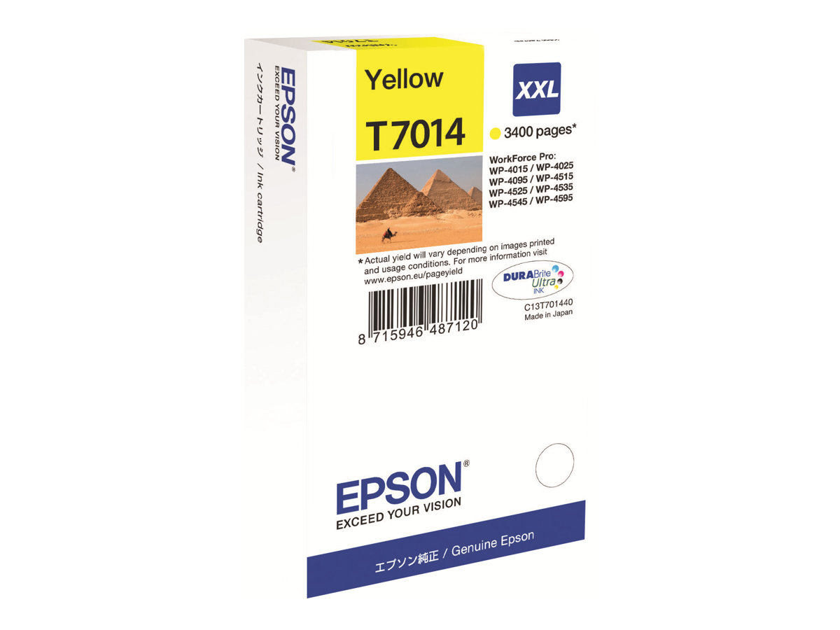 EPSON 1LB WP4000/4500 ink cartridge yellow extra high capacity 3.400 pages 1-pack blister without alarm EPSON 1LB WP4000/4500 ink cartridge yellow extra high capacity 3.400 pages 1-pack blister without alarm