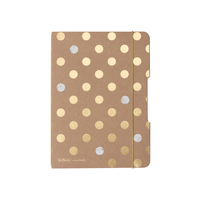 herlitz Notizbuch Pure Glam A5 punktraster, braun mit metallic Punkten Softcover 40 Seiten