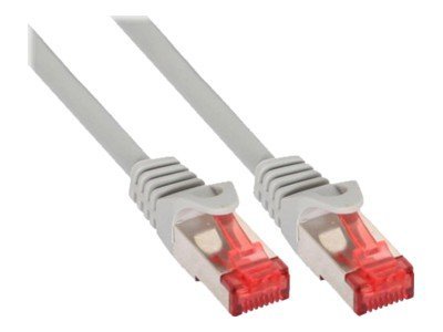INLINE Patchkabel S-FTP PiMf Cat.6 250MHz halogenfrei Kupfer grau 0,5m