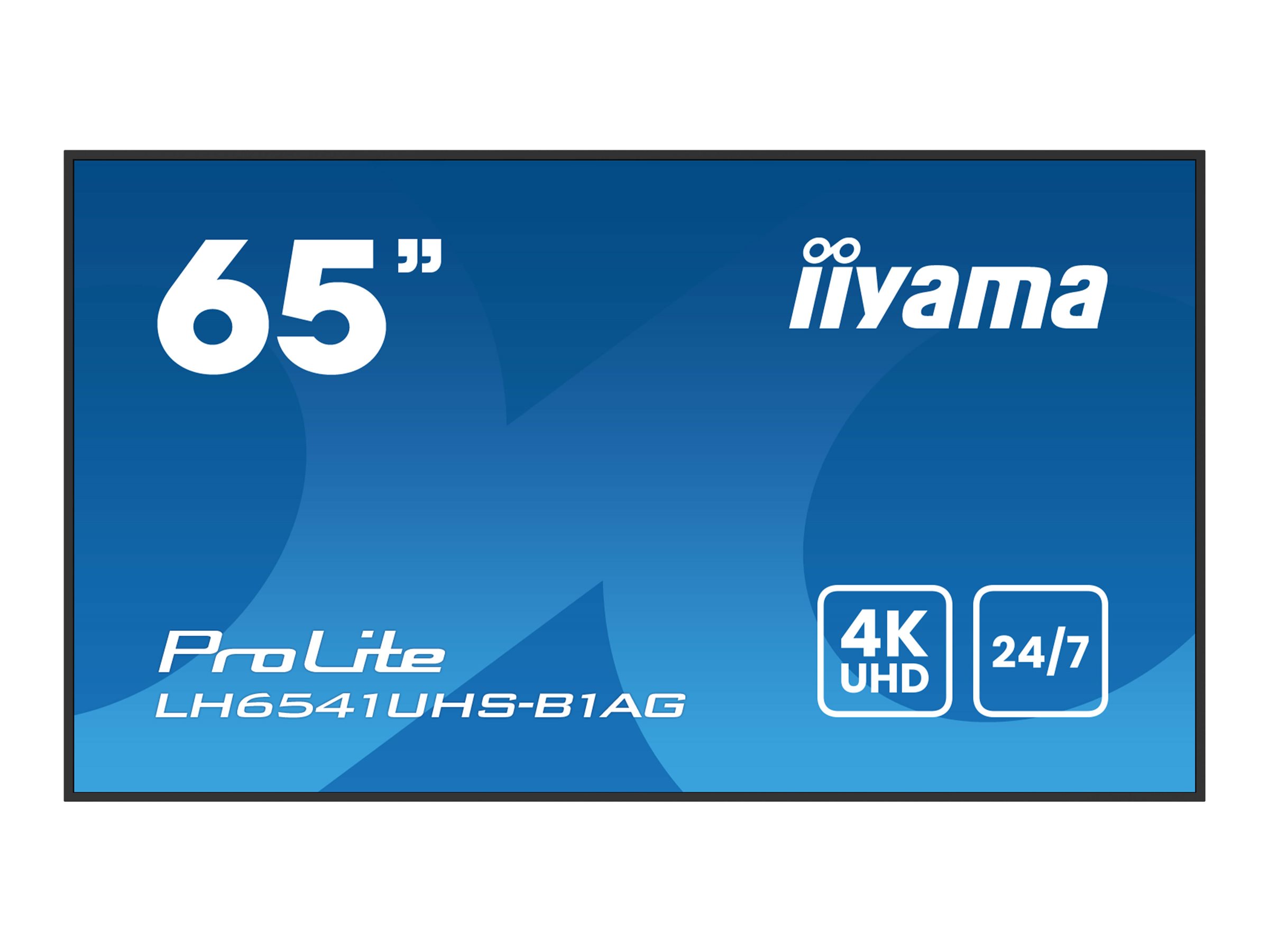 IIYAMA LH6541UHS-B1AG 165,1cm 65Zoll 3840x2160 4K UHD IPS panel 1perc Haze Landscape and Portrait mode Speakers 2x 10W 3x HDMI IIYAMA LH6541UHS-B1AG 165,1cm 65Zoll 3840x2160 4K UHD IPS panel 1perc Haze Landscape and Portrait mode Speakers 2x 10W 3x HDMI