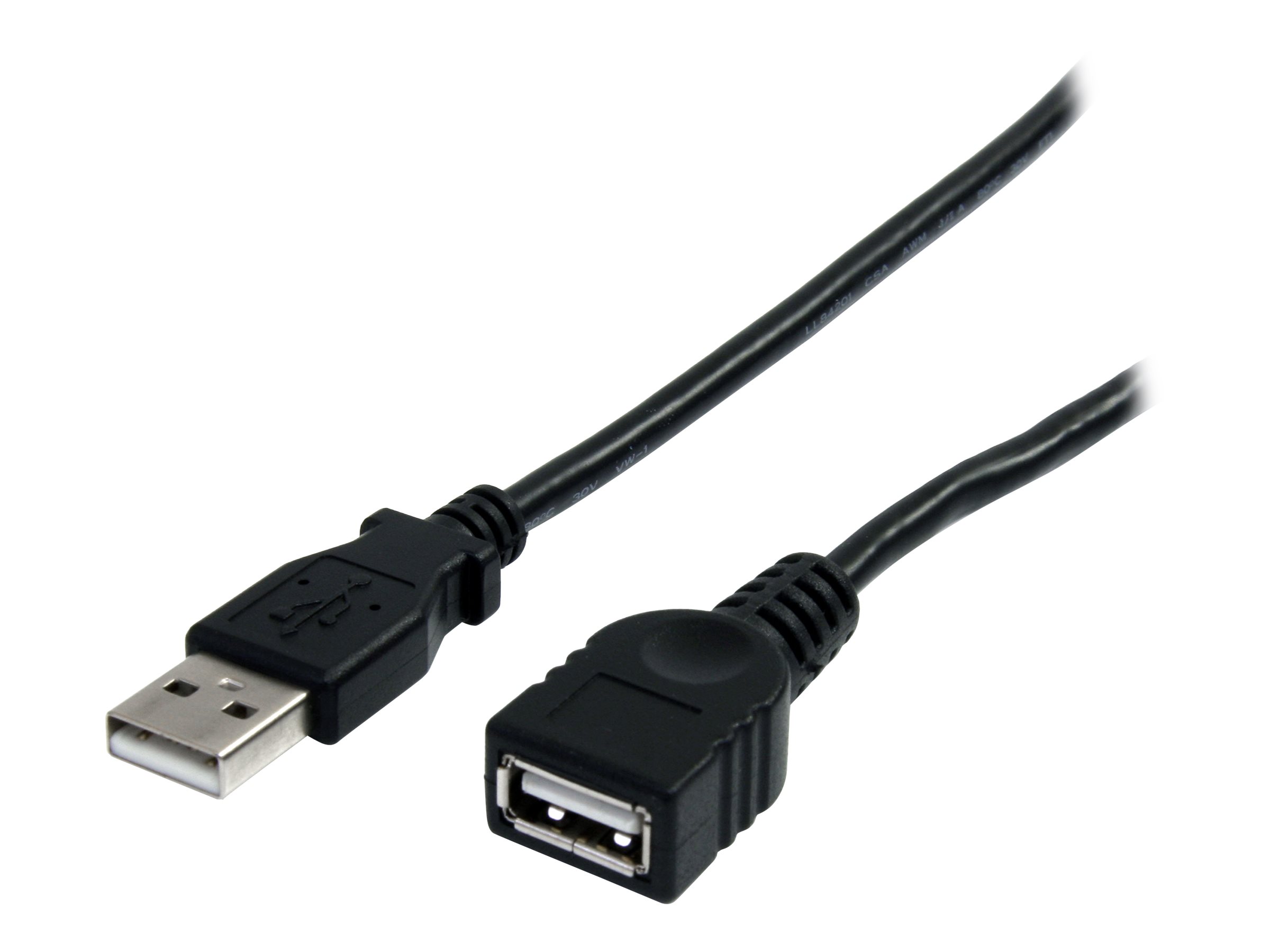 StarTech.com 10 ft Black USB 2.0 Extension Cable A to A - 10ft USB 2.0 Extension Cable - 10ft USB male female Cable (USBEXTAA10BK) - USB-Verlängerungskabel - USB zu USB - 3 m