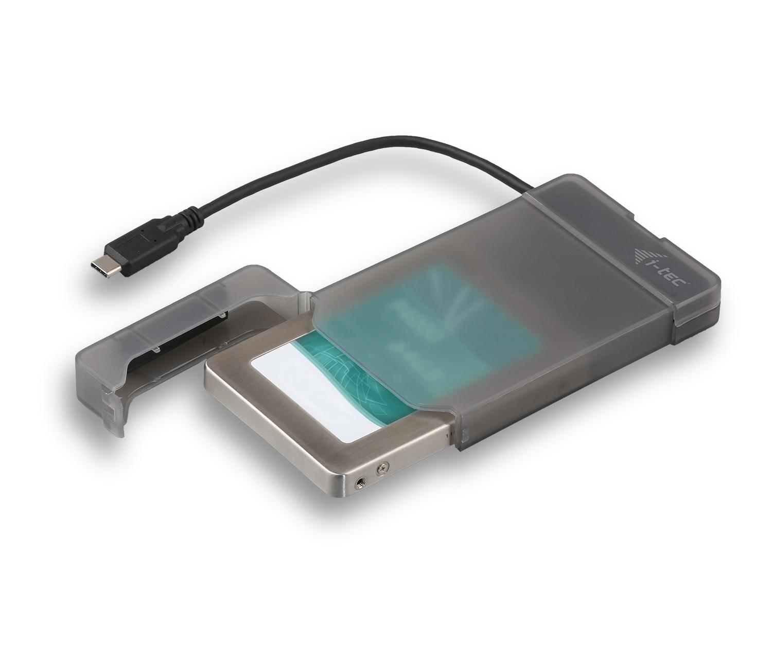 ITEC USBC Advance My Safe Easy, Gehaeuse 6,4cm 2,5Zoll Festplattengehaeuse fuer SATA HDD SSD, USBC 31 10Gbps, kompatibel mit TB3