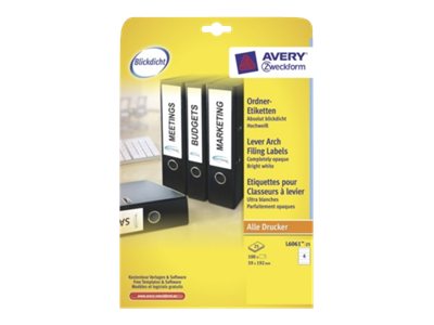 120 AVERY Zweckform Ordneretiketten L6061-25 weiss