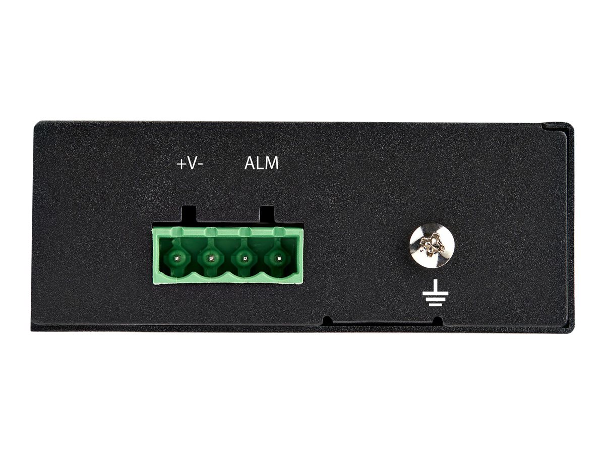 STARTECH.COM PoE+ Industrial Media Converter 60W - Medienkonverter LWL - SM/MM Glasfaser auf Kupfer Gigabit Mini IP-30