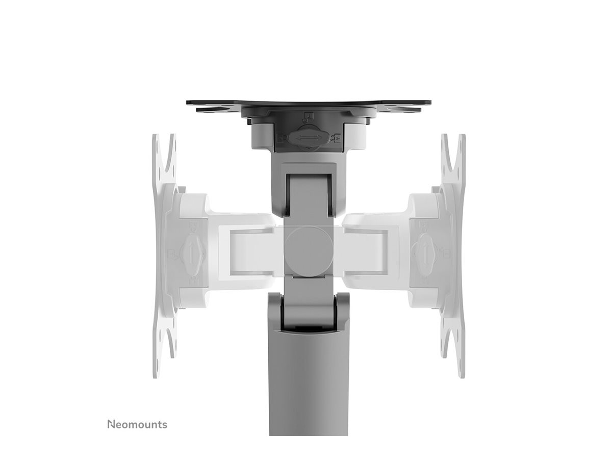 NEOMOUNTS Next Slim Desk Mount single display topfix clamp/grommet silver