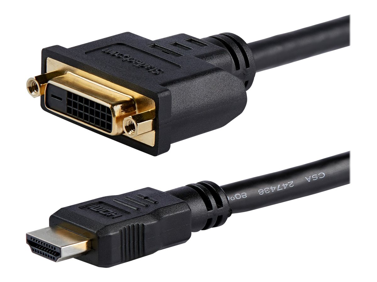 StarTech.com HDMI auf DVI Adapter 20cm -  DVI-D (25 pin) (Buchse) zu HDMI (19 pin) (Stecker) - Monitor Dongle Adapterkabel - Videoanschluß - HDMI / DVI - 20.32 cm