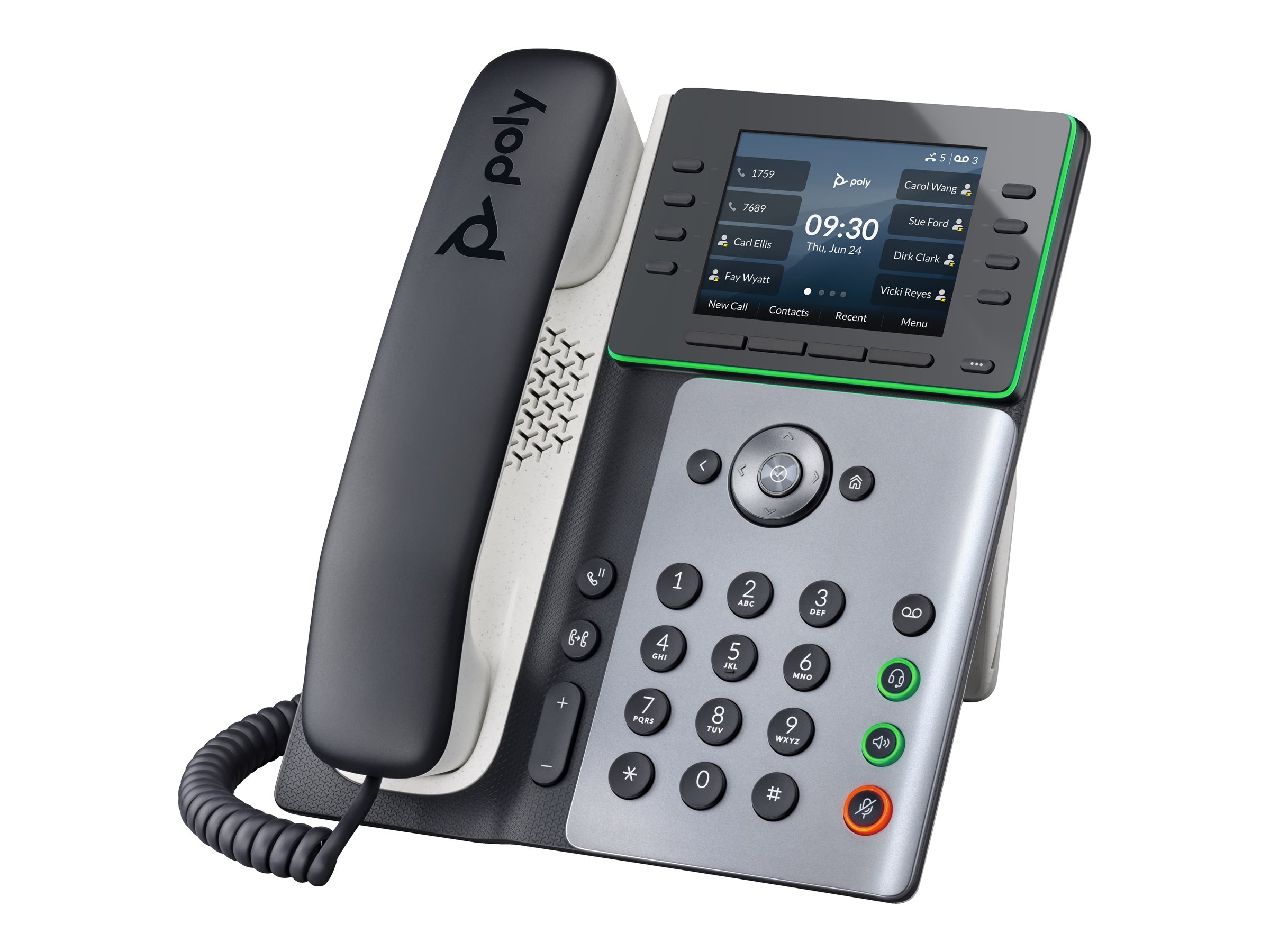 HP Poly Edge E300 IP Phone and PoE-enabled