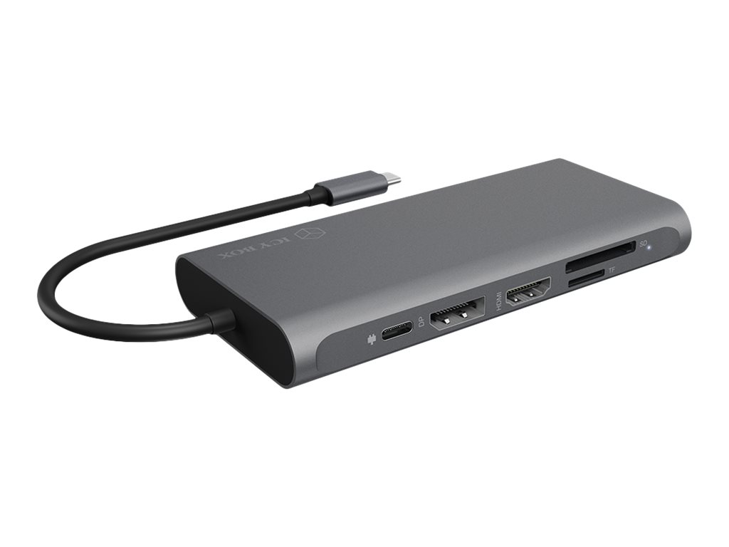 ICY BOX IB-DK4050-CPD Notebook Dockingstation 2 High Speed HDMI Type-A 1x DP1.4 2x USB 3.0 Type-A 2x USB 2.0 Type-A 1x USB 3.0Type-C