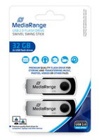 MediaRange USB-Stick 32GB USB 2.0 Flexi 2er-Pack