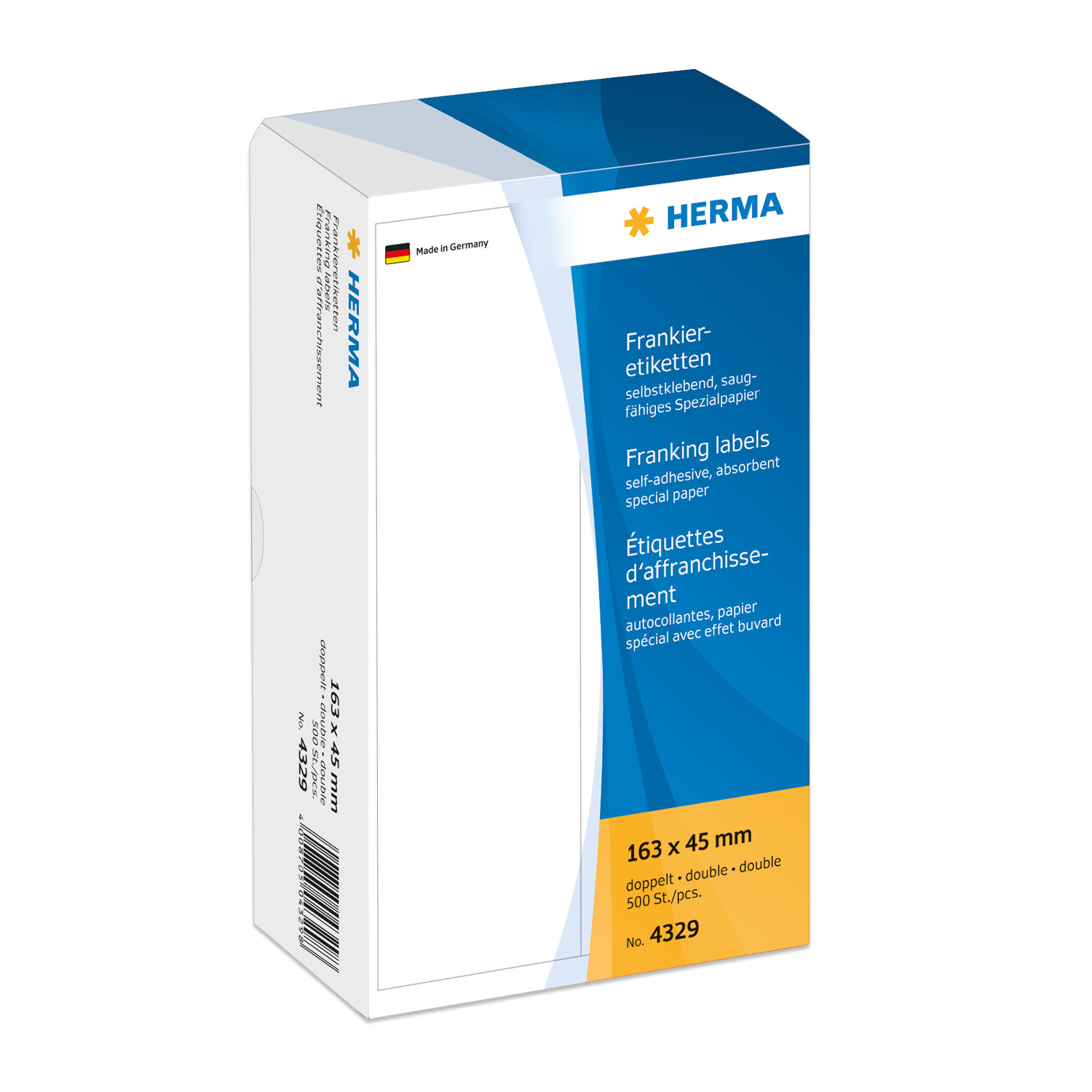 500 HERMA Frankieretiketten 4329 weiss 163,0 x 45,0 mm 500 HERMA Frankieretiketten 4329 weiss 163,0 x 45,0 mm