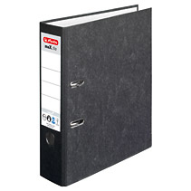 herlitz maX.file nature Ordner schwarz marmoriert Karton 8,0 cm DIN A4