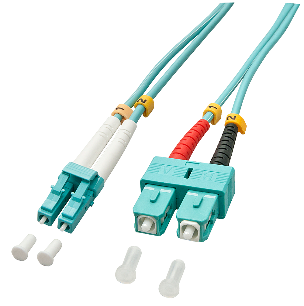 LINDY LWL-Duplexkabel LC/SC OM3 3m 50/125, Multimode LINDY LWL-Duplexkabel LC/SC OM3 3m 50/125, Multimode