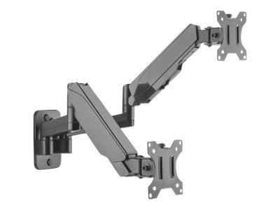 MANHATTAN Wandhalterung mit Gasdruckfeder und Kugelgelenk fuer zwei Monitore von 48,18-81,28cm 17Z-32Z und bis zu 8kg pro Arm