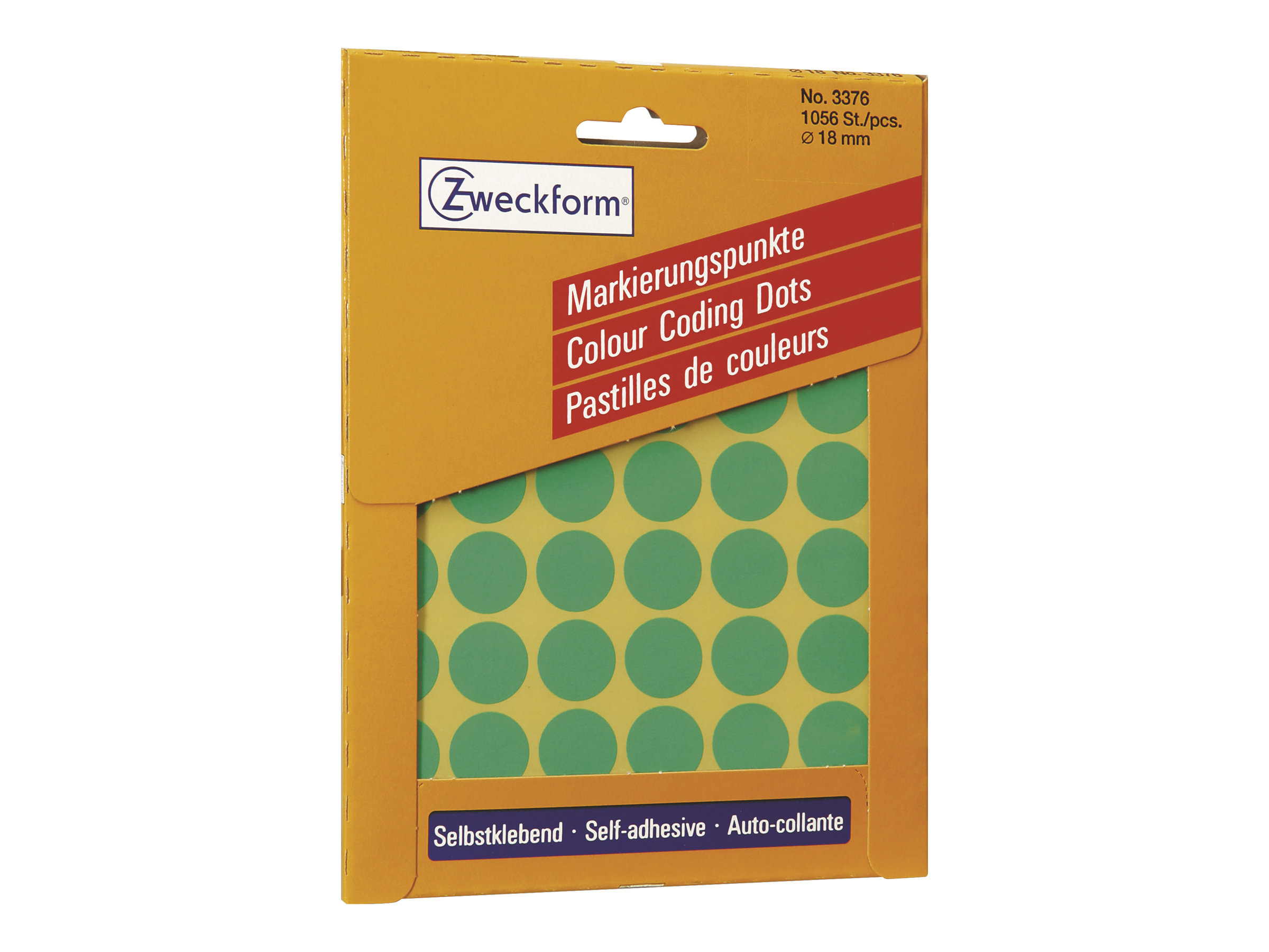 AVERY Zweckform Klebepunkte 3376 gruen Ø 18,0 mm, 1.056 St. AVERY Zweckform Klebepunkte 3376 gruen Ø 18,0 mm, 1.056 St.