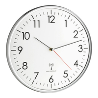 TFA Funkwanduhr weiß silber Kunststoff, Ø 33,0 cm