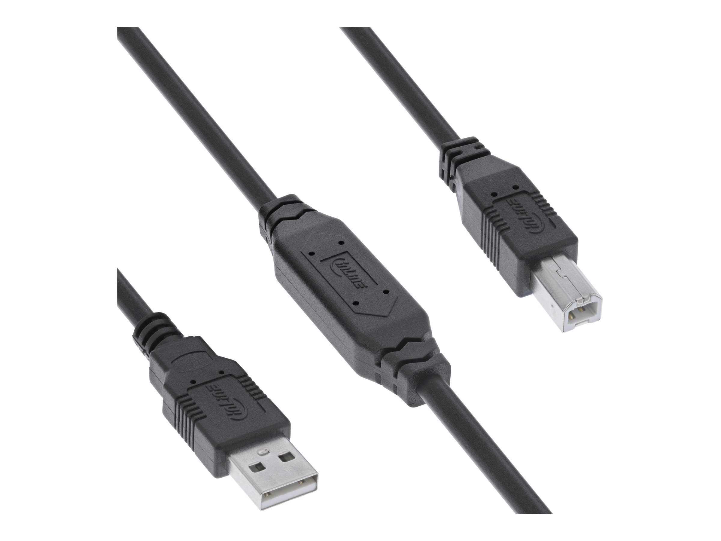 INLINE USB 2.0 Aktivkabel mit Signalverstaerkung St A an St B 15m