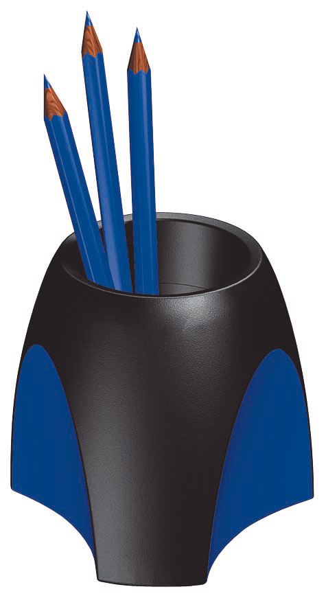 HAN Stiftehalter Delta schwarz/blau Polystyrol 6,5 x 4,9 x 8,8 cm