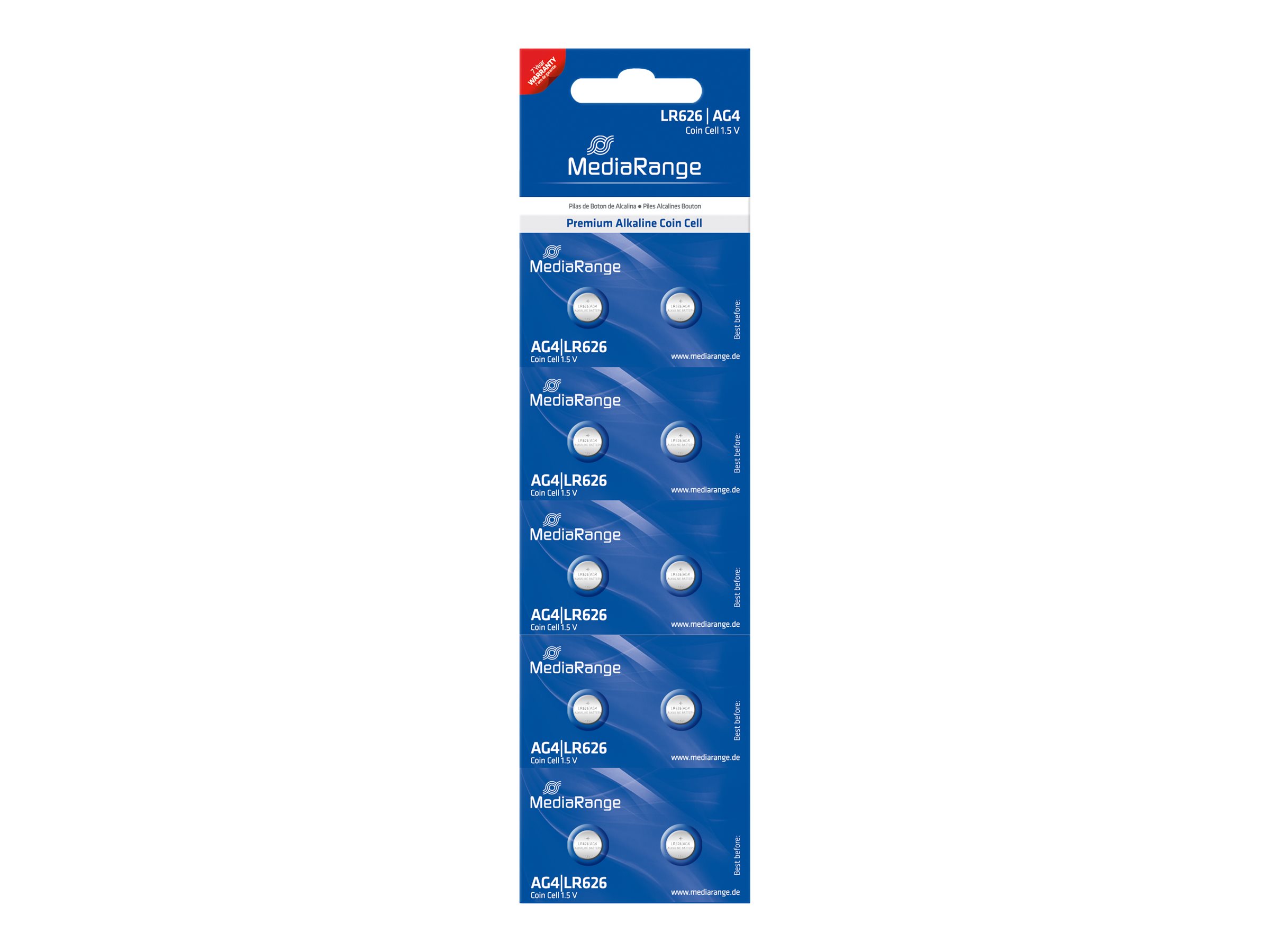 Mediarange Premium Batterie 10 x LR626 Alkalisch