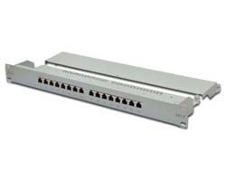 DIGITUS Patchpanel 1HE 16-Port Cat6  geschirmt grau