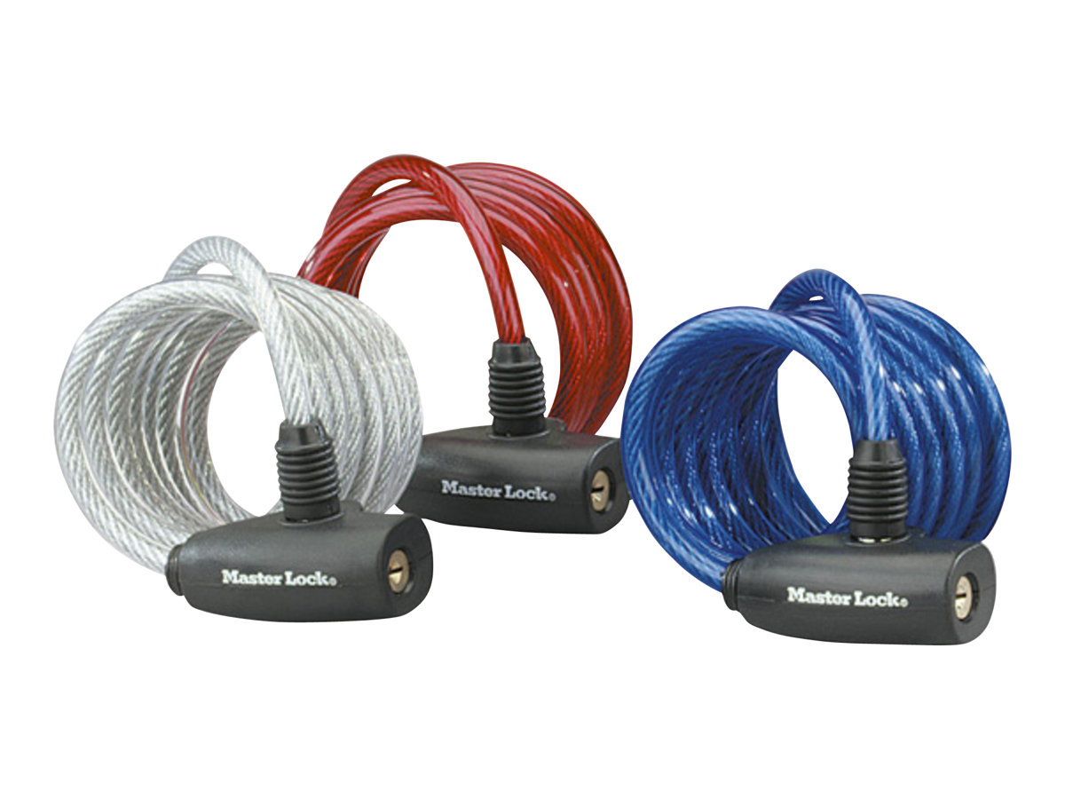 3 Master Lock® Fahrradschloesser 8127EURTRI mehrfarbig 1,8 m