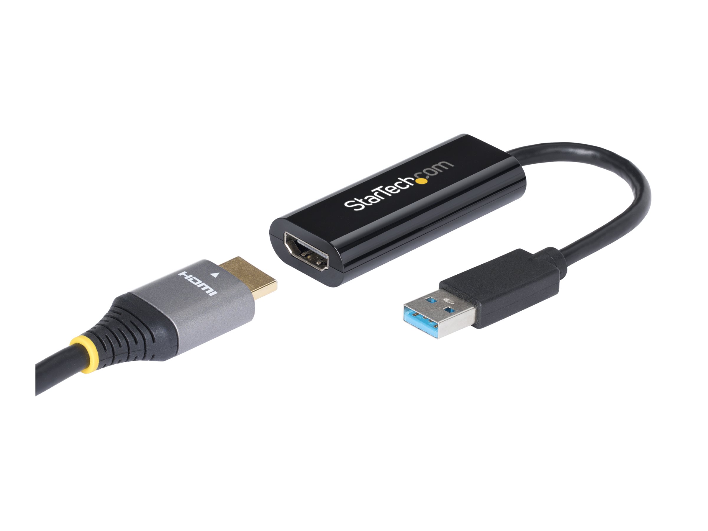 StarTech.com USB zu HDMI Adapter - Externe Grafikkarte - USB 3.0 - Slim - 1080p - Multi Monitor Adapter - Video- / Audiokabel - TAA-konform - 19 cm